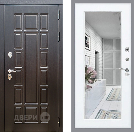 Входная металлическая Дверь Стоп НЬЮ ЙОРК Зеркало Силк Сноу в Голицыно