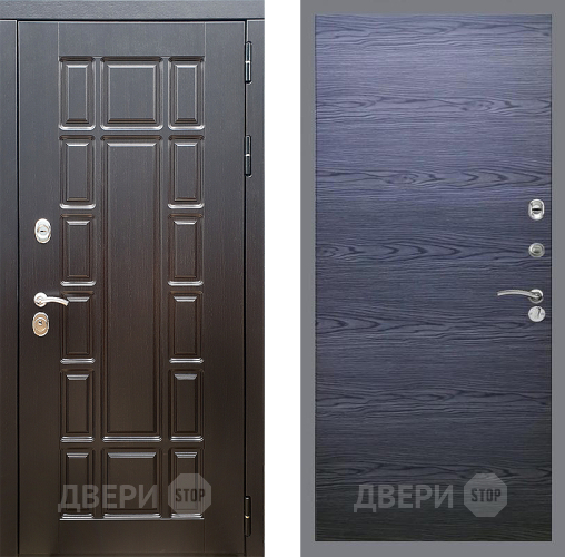 Дверь Стоп НЬЮ ЙОРК Гладкая Дуб тангенальный черный в Голицыно