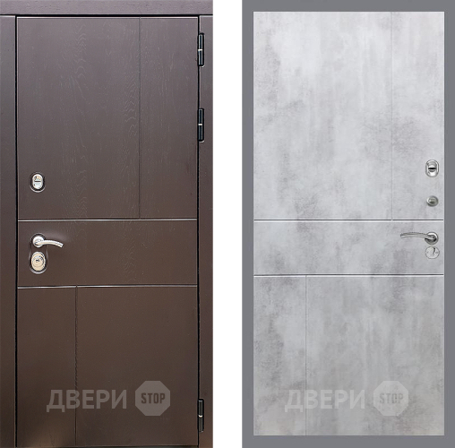 Входная металлическая Дверь Стоп УРБАН ФЛ-290 Бетон светлый в Голицыно