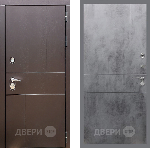 Входная металлическая Дверь Стоп УРБАН ФЛ-290 Бетон темный в Голицыно