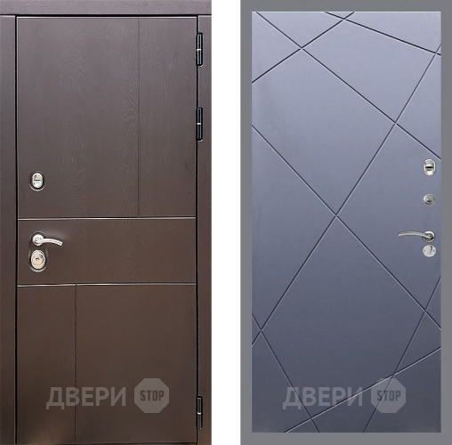 Входная металлическая Дверь Стоп УРБАН ФЛ-291 Силк титан в Голицыно