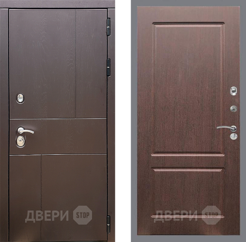 Входная металлическая Дверь Стоп УРБАН ФЛ-117 Орех премиум в Голицыно