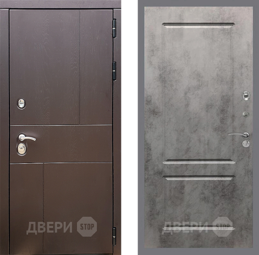 Входная металлическая Дверь Стоп УРБАН ФЛ-117 Бетон темный в Голицыно