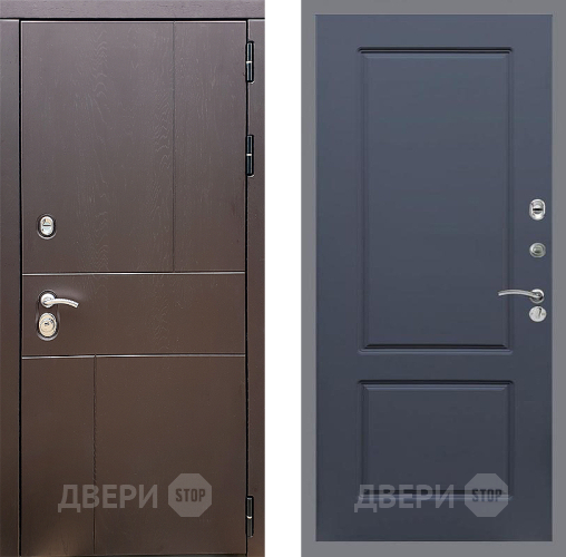 Входная металлическая Дверь Стоп УРБАН ФЛ-117 Силк титан в Голицыно