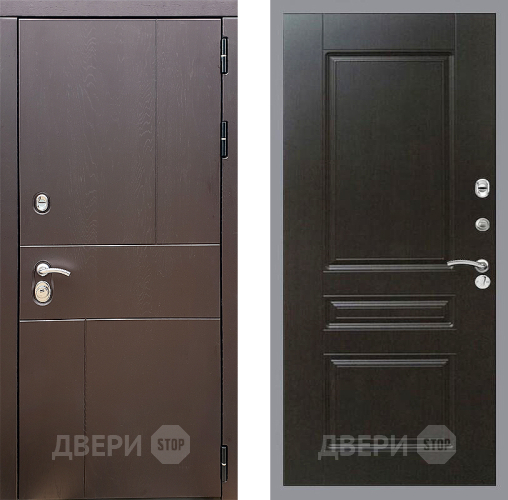 Входная металлическая Дверь Стоп УРБАН ФЛ-243 Венге в Голицыно