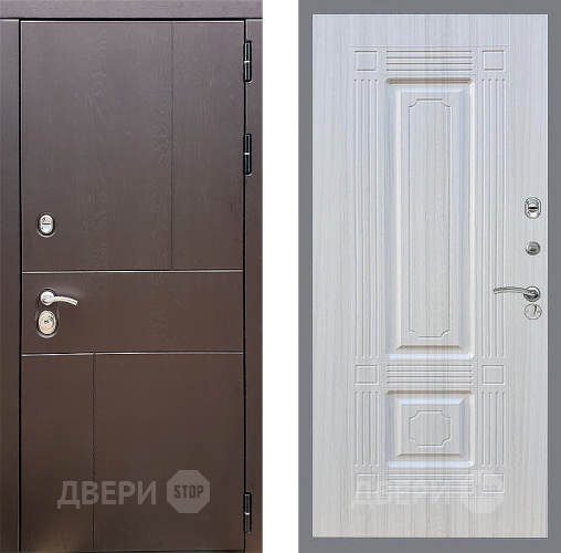 Входная металлическая Дверь Стоп УРБАН ФЛ-2 Сандал белый в Голицыно