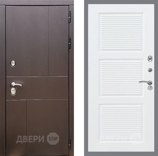 Входная металлическая Дверь Стоп УРБАН ФЛ-1 Силк Сноу в Голицыно