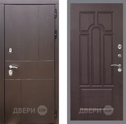 Входная металлическая Дверь Стоп УРБАН ФЛ-58 Венге в Голицыно