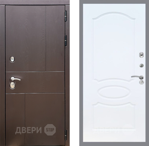 Дверь Стоп УРБАН ФЛ-128 Белый ясень в Голицыно