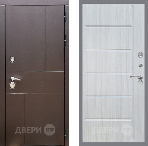 Входная металлическая Дверь Стоп УРБАН ФЛ-102 Сандал белый в Голицыно