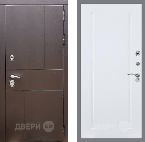 Входная металлическая Дверь Стоп УРБАН ФЛ-68 Силк Сноу в Голицыно