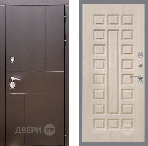 Входная металлическая Дверь Стоп УРБАН ФЛ-183 Беленый дуб в Голицыно