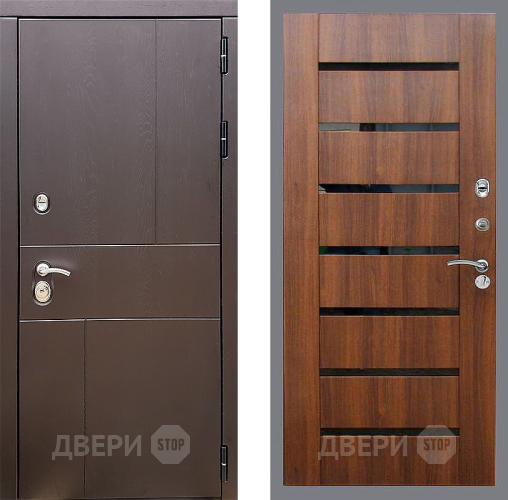 Входная металлическая Дверь Стоп УРБАН СБ-14 Орех бренди в Голицыно
