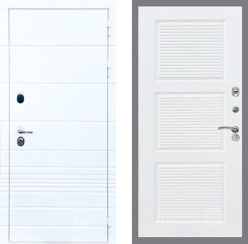 Входная металлическая Дверь Стоп ТРЕНДО ФЛ-1 Силк Сноу в Голицыно