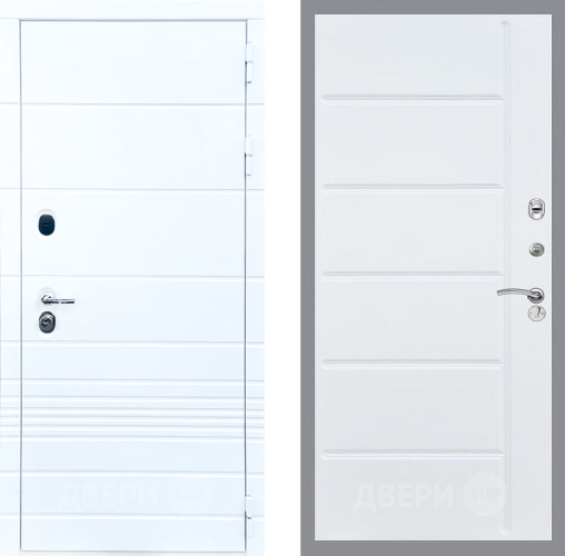 Входная металлическая Дверь Стоп ТРЕНДО ФЛ-102 Белый ясень в Голицыно