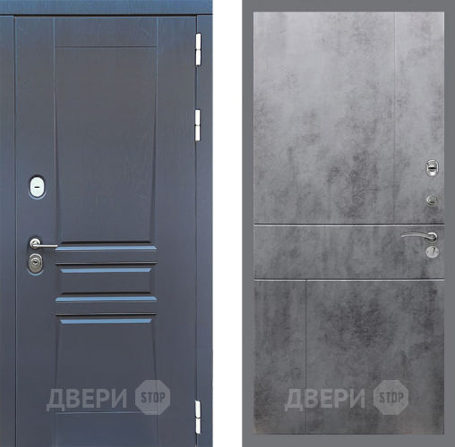 Входная металлическая Дверь Стоп ПЛАТИНУМ ФЛ-290 Бетон темный в Голицыно