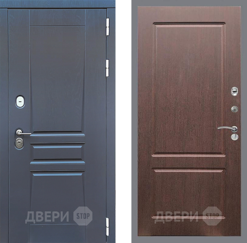 Входная металлическая Дверь Стоп ПЛАТИНУМ ФЛ-117 Орех премиум в Голицыно