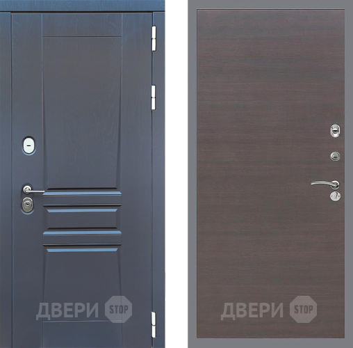 Входная металлическая Дверь Стоп ПЛАТИНУМ Гладкая венге поперечный в Голицыно