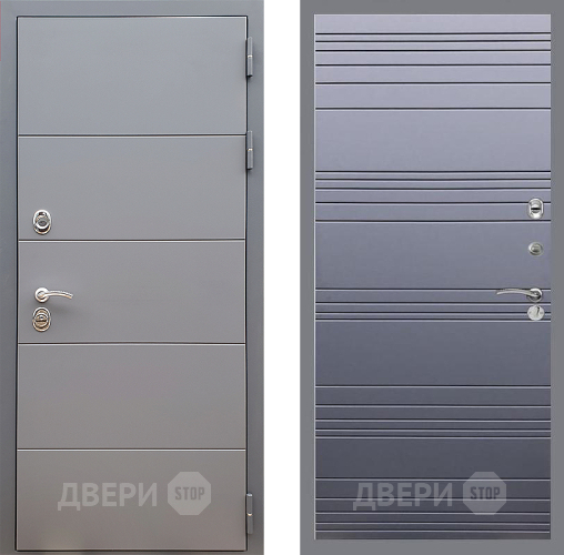 Входная металлическая Дверь Стоп АРТ ГРАФИТ Лайн Силк титан в Голицыно
