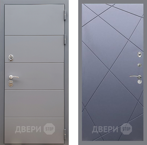 Входная металлическая Дверь Стоп АРТ ГРАФИТ ФЛ-291 Силк титан в Голицыно