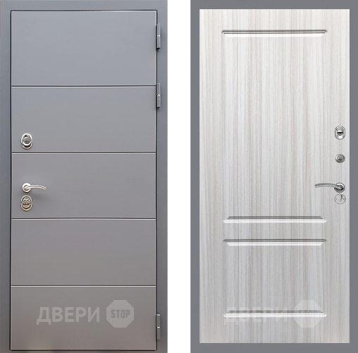 Входная металлическая Дверь Стоп АРТ ГРАФИТ ФЛ-117 Сандал белый в Голицыно