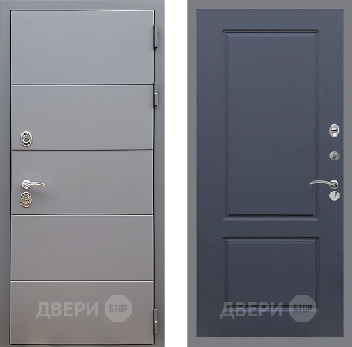 Входная металлическая Дверь Стоп АРТ ГРАФИТ ФЛ-117 Силк титан в Голицыно