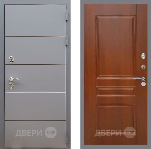 Входная металлическая Дверь Стоп АРТ ГРАФИТ ФЛ-243 Итальянский орех в Голицыно