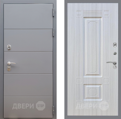 Входная металлическая Дверь Стоп АРТ ГРАФИТ ФЛ-2 Сандал белый в Голицыно