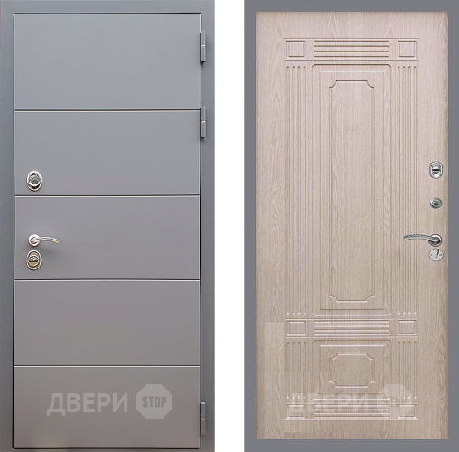 Входная металлическая Дверь Стоп АРТ ГРАФИТ ФЛ-2 Беленый дуб в Голицыно