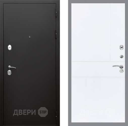 Входная металлическая Дверь Стоп КЛАССИК Шагрень ФЛ-290 Силк Сноу в Голицыно