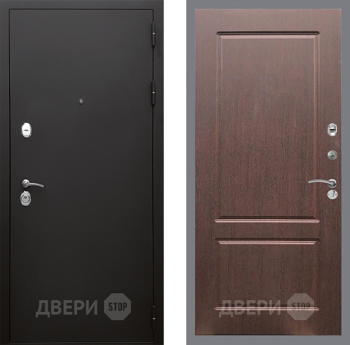 Входная металлическая Дверь Стоп КЛАССИК Шагрень ФЛ-117 Орех премиум в Голицыно