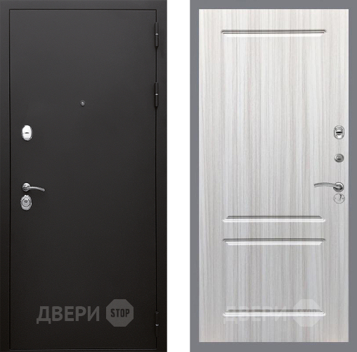 Входная металлическая Дверь Стоп КЛАССИК Шагрень ФЛ-117 Сандал белый в Голицыно
