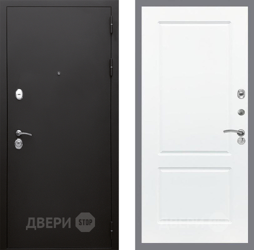 Входная металлическая Дверь Стоп КЛАССИК Шагрень ФЛ-117 Силк Сноу в Голицыно