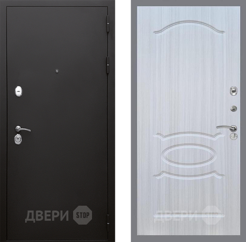 Входная металлическая Дверь Стоп КЛАССИК Шагрень ФЛ-128 Сандал белый в Голицыно