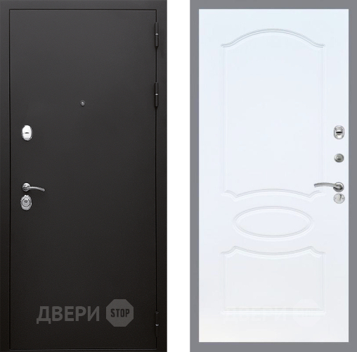 Входная металлическая Дверь Стоп КЛАССИК Шагрень ФЛ-128 Белый ясень в Голицыно