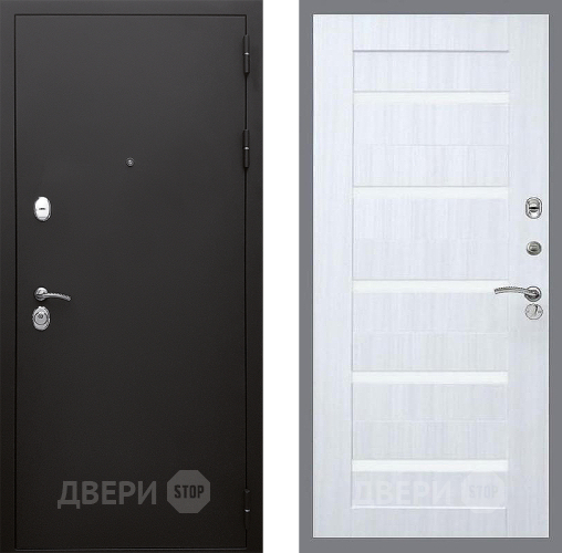 Входная металлическая Дверь Стоп КЛАССИК Шагрень СБ-14 Сандал белый в Голицыно