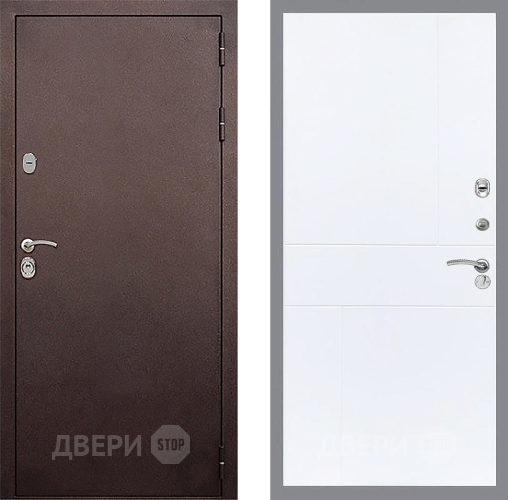 Входная металлическая Дверь Стоп КЛАССИК Медь ФЛ-290 Силк Сноу в Голицыно