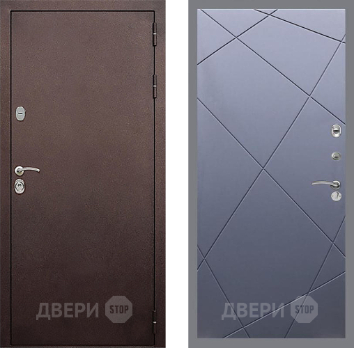 Входная металлическая Дверь Стоп КЛАССИК Медь ФЛ-291 Силк титан в Голицыно