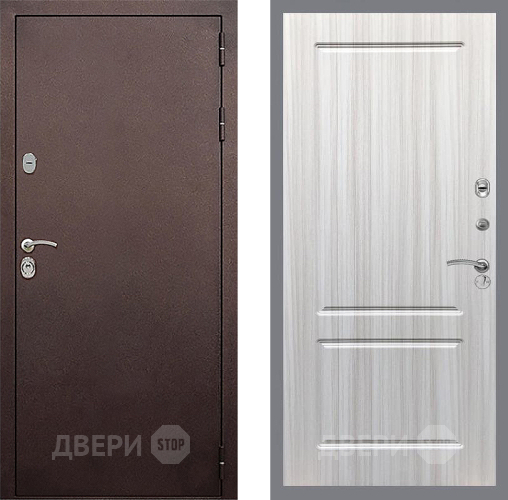 Входная металлическая Дверь Стоп КЛАССИК Медь ФЛ-117 Сандал белый в Голицыно