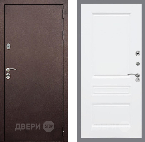 Входная металлическая Дверь Стоп КЛАССИК Медь ФЛ-243 Силк Сноу в Голицыно