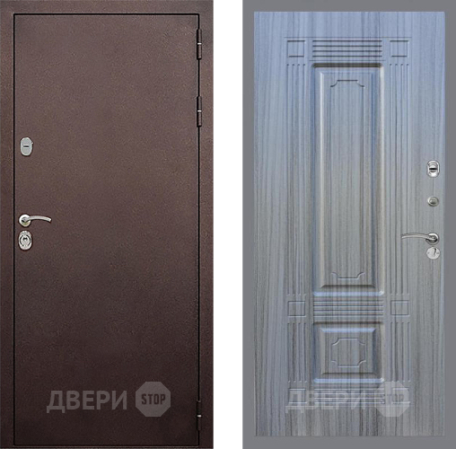 Входная металлическая Дверь Стоп КЛАССИК Медь ФЛ-2 Сандал грей в Голицыно