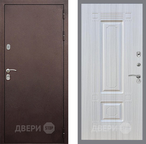 Входная металлическая Дверь Стоп КЛАССИК Медь ФЛ-2 Сандал белый в Голицыно