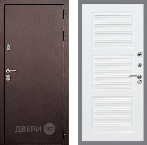 Входная металлическая Дверь Стоп КЛАССИК Медь ФЛ-1 Силк Сноу в Голицыно