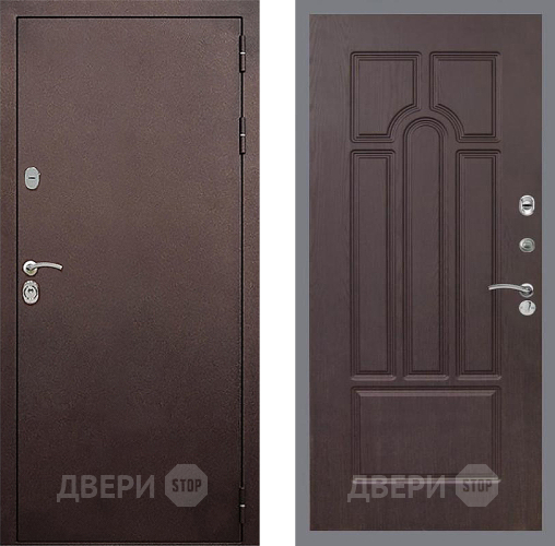 Входная металлическая Дверь Стоп КЛАССИК Медь ФЛ-58 Венге в Голицыно