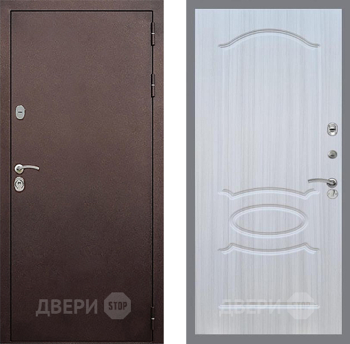Входная металлическая Дверь Стоп КЛАССИК Медь ФЛ-128 Сандал белый в Голицыно