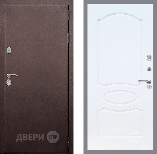 Дверь Стоп КЛАССИК Медь ФЛ-128 Белый ясень в Голицыно