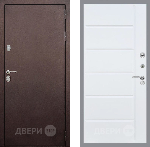 Дверь Стоп КЛАССИК Медь ФЛ-102 Белый ясень в Голицыно