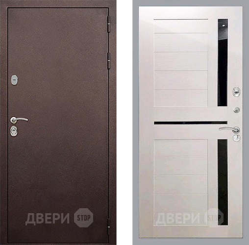 Входная металлическая Дверь Стоп КЛАССИК Медь СБ-18 Лиственница беж в Голицыно