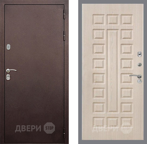 Входная металлическая Дверь Стоп КЛАССИК Медь ФЛ-183 Беленый дуб в Голицыно