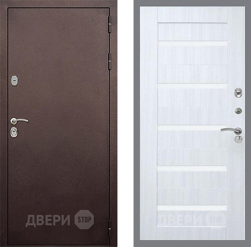 Входная металлическая Дверь Стоп КЛАССИК Медь СБ-14 Сандал белый в Голицыно